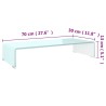 Meuble TV/Support pour moniteur 70x30x13 cm verre vert 