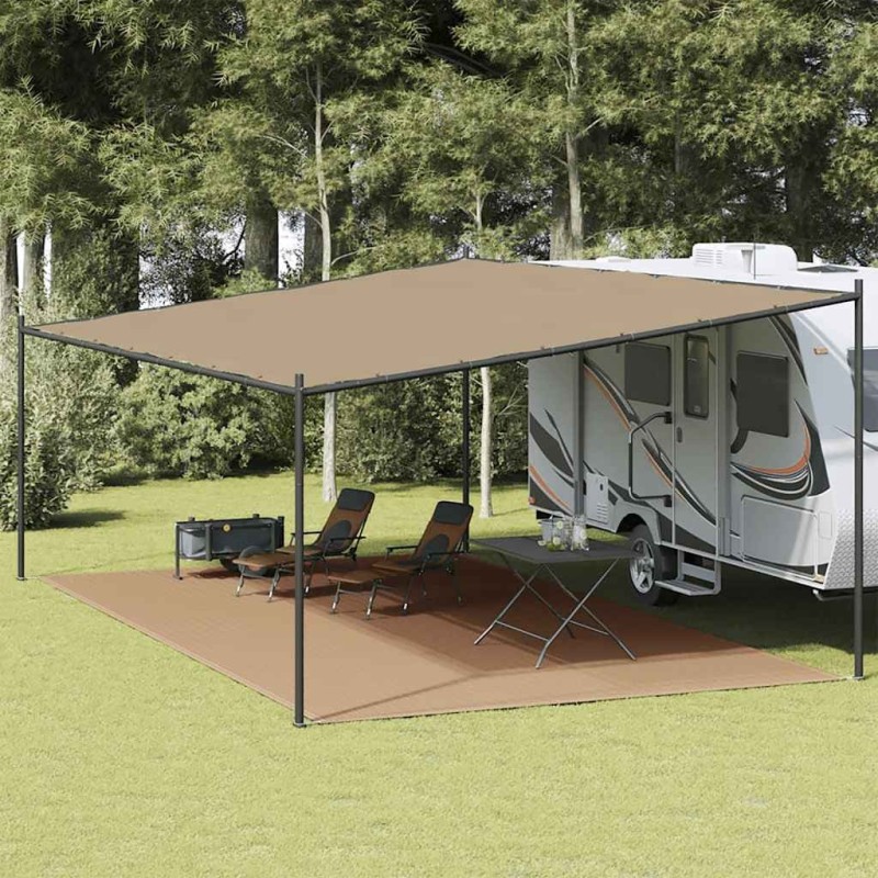 Tapis de tente Taupe 400x800 cm PEHD 