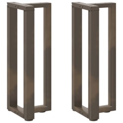 Pieds de table console en T, 2 pièces, noir, 38 x 25 x (72-73) cm, acier 