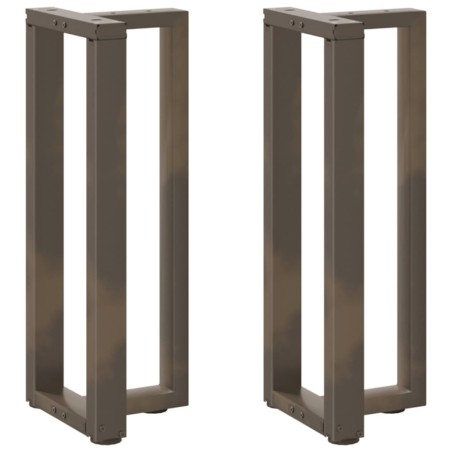 Pieds de table console en T, 2 pièces, noir, 38 x 25 x (72-73) cm, acier 