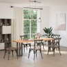 Pieds de table console en T, 2 pièces, noir, 38 x 25 x (72-73) cm, acier 