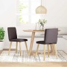 Chaises à manger lot de 2 marron foncé tissu 