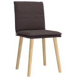 Chaises à manger lot de 2 marron foncé tissu 