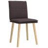 Chaises à manger lot de 2 marron foncé tissu 