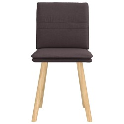Chaises à manger lot de 2 marron foncé tissu 