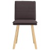 Chaises à manger lot de 2 marron foncé tissu 