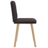 Chaises à manger lot de 2 marron foncé tissu 