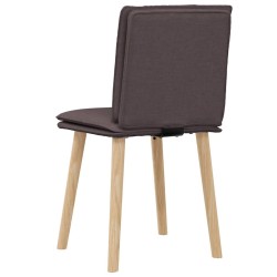 Chaises à manger lot de 2 marron foncé tissu 