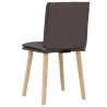 Chaises à manger lot de 2 marron foncé tissu 