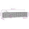Chenil d'extérieur pour chiens avec toit argenté 10x2x2,5 m 