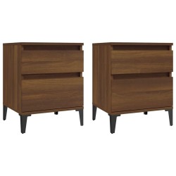 Tables de chevet 2 pcs Chêne marron 40x35x50 cm 