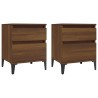 Tables de chevet 2 pcs Chêne marron 40x35x50 cm 