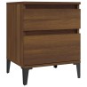 Tables de chevet 2 pcs Chêne marron 40x35x50 cm 