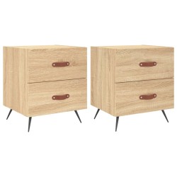 Tables de chevet 2 pcs chêne sonoma 40x35x47,5 cm 