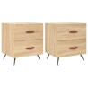Tables de chevet 2 pcs chêne sonoma 40x35x47,5 cm 