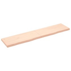 Comptoir de salle de bain 180x40x(2-6)cm bois massif non traité 