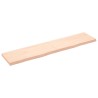 Comptoir de salle de bain 180x40x(2-6)cm bois massif non traité 