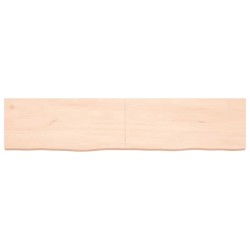 Comptoir de salle de bain 180x40x(2-6)cm bois massif non traité 