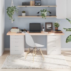 Dessus de table 180x40x(2-6) cm bois de chêne massif non traité 