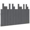 Tête de lit murale Gris 127,5x3x80 cm Bois massif de pin 