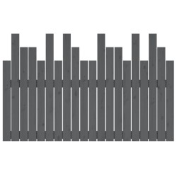 Tête de lit murale Gris 127,5x3x80 cm Bois massif de pin 