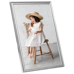 Collage de cadres photo 5 pcs de mur Argenté 70x90 cm MDF 