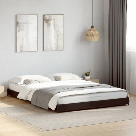 Cadre de lit sans matelas noir 120x190 cm 