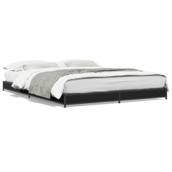 Cadre de lit sans matelas noir 120x190 cm 