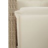 Ensemble de bistro 3 pcs avec coussins beige résine tressée 