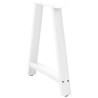 Pieds de table à manger en forme de A 2 pièces Blanc 80 x (72-73) cm Acier 