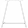 Pieds de table à manger en forme de A 2 pièces Blanc 80 x (72-73) cm Acier 
