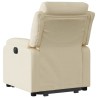 Fauteuil inclinable électrique crème tissu 