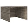 Garage pour robot tondeuse gris 86x90x52/57 cm résine tressée 