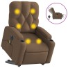 Fauteuil inclinable de massage électrique Marron Tissu 