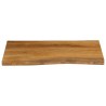Dessus de table 90x60x2,5 cm bord vivant bois massif manguier 
