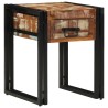 Table d'appointavec tiroir Noir 40x40x50 cm en bois massif de récupération 
