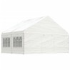 Belvédère avec toit blanc 4,46x5,88x3,75 m polyéthylène 