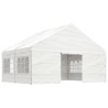 Belvédère avec toit blanc 4,46x5,88x3,75 m polyéthylène 