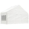 Belvédère avec toit blanc 4,46x5,88x3,75 m polyéthylène 