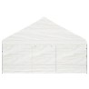 Belvédère avec toit blanc 4,46x5,88x3,75 m polyéthylène 