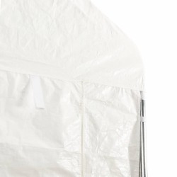 Belvédère avec toit blanc 4,46x5,88x3,75 m polyéthylène 
