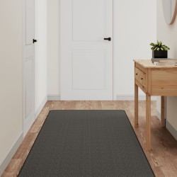 Tapis de couloir aspect sisal anthracite 80x400 cm 