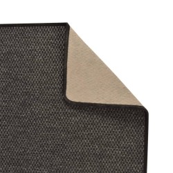 Tapis de couloir aspect sisal anthracite 80x400 cm 