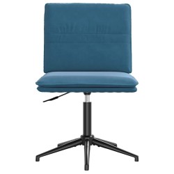 Chaises à manger lot de 6 bleu velours 