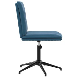 Chaises à manger lot de 6 bleu velours 