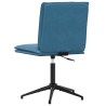 Chaises à manger lot de 6 bleu velours 