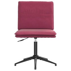 Chaises à manger lot de 6 rouge bordeaux velours 