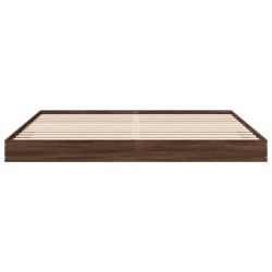Cadre de lit sans matelas chêne marron 200x200 cm 
