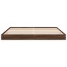 Cadre de lit sans matelas chêne marron 200x200 cm 