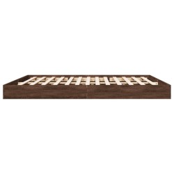 Cadre de lit sans matelas chêne marron 200x200 cm 